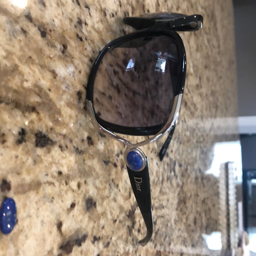 Dior sunglasses with lapis stone on sides